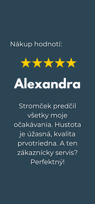 recenzia na umelý stromček-alexandra
